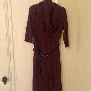 Mid-calf length knit dress